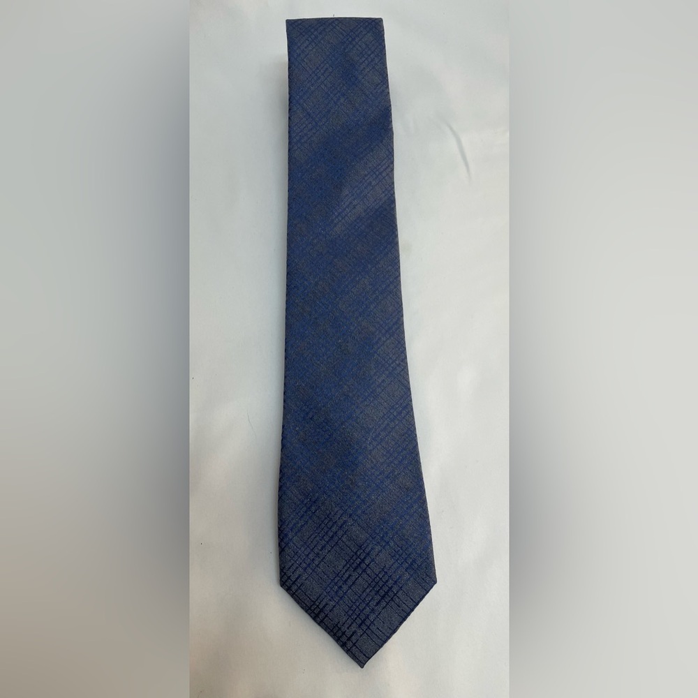 Calvin Klein Blue Checkered Tie